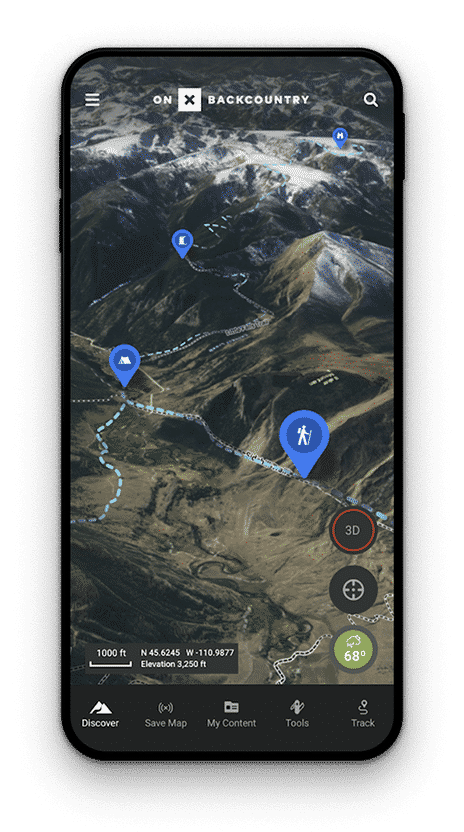 onX Backcountry GPS Map App for Skiing, Hiking, Backpacking, and More