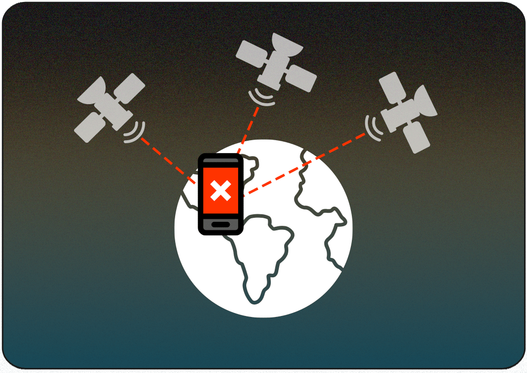 Illustration showing how GPS works 