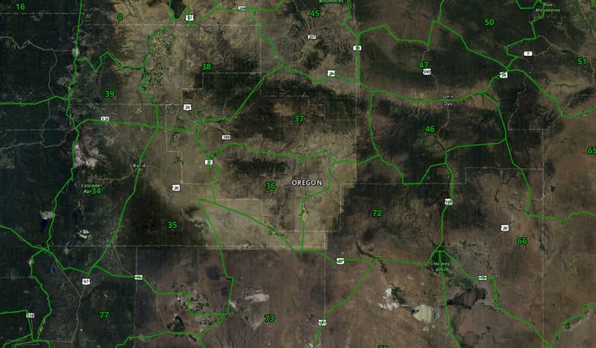 Oregon Hunting Units, Zones, and Areas - Free Information  onX