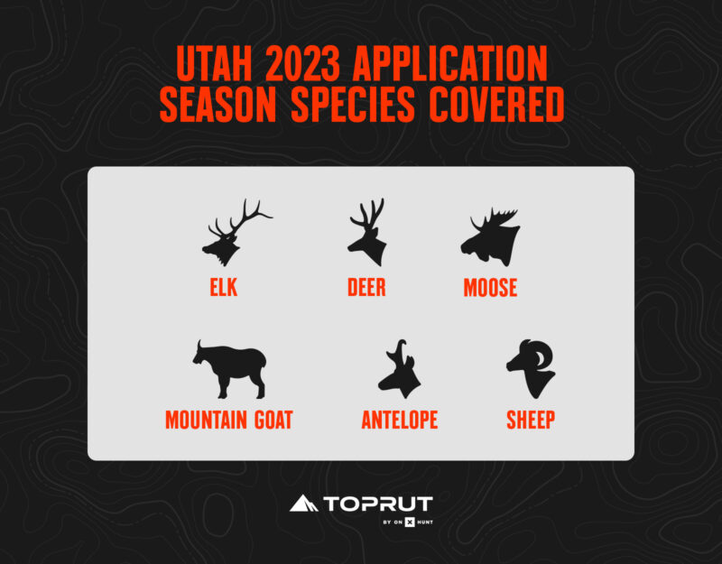 Utah 2023 Hunting Application Details onX Hunt