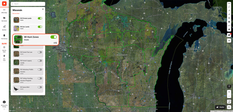 Wisconsin Turkey Zones Information Maps And More Onx 7551