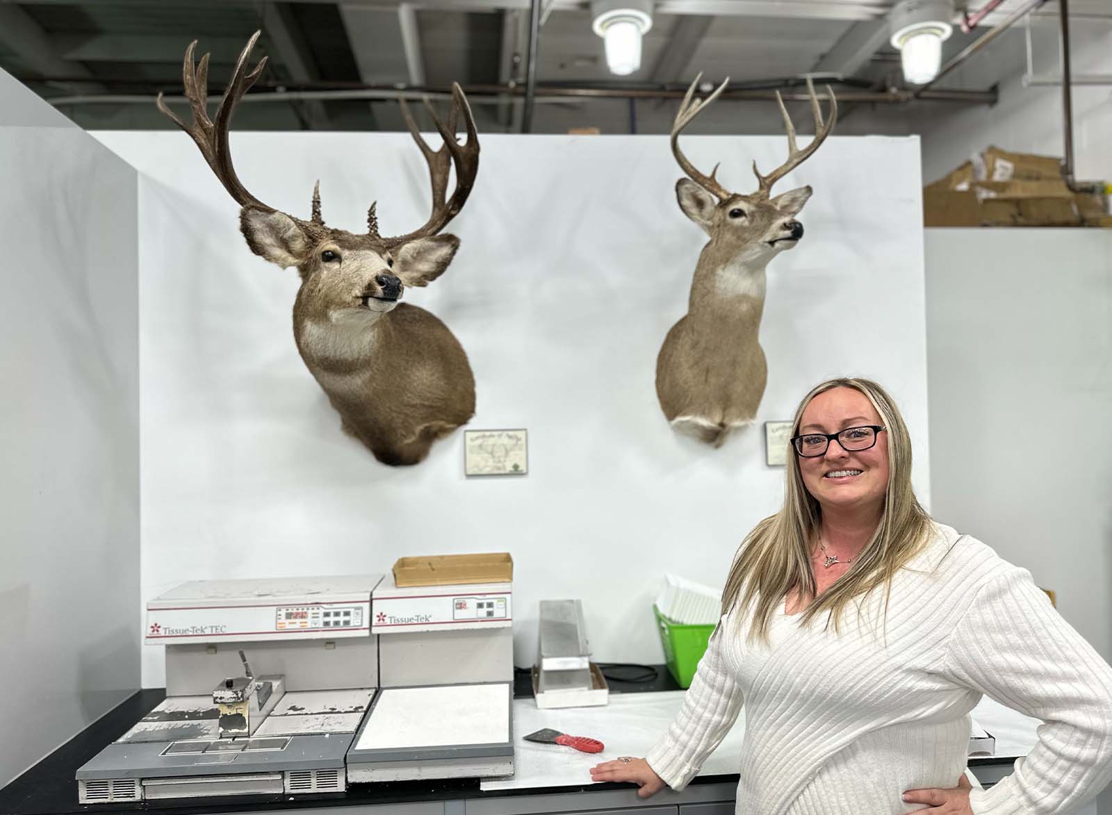 Heather Stevens, owner and operator of Wildlife Analytical Labs and DeerAge.