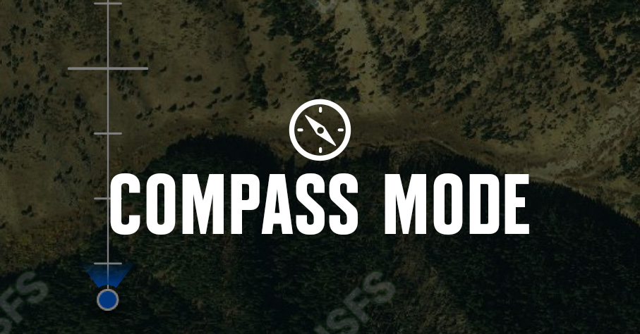 onX Hunt app feature compass mode