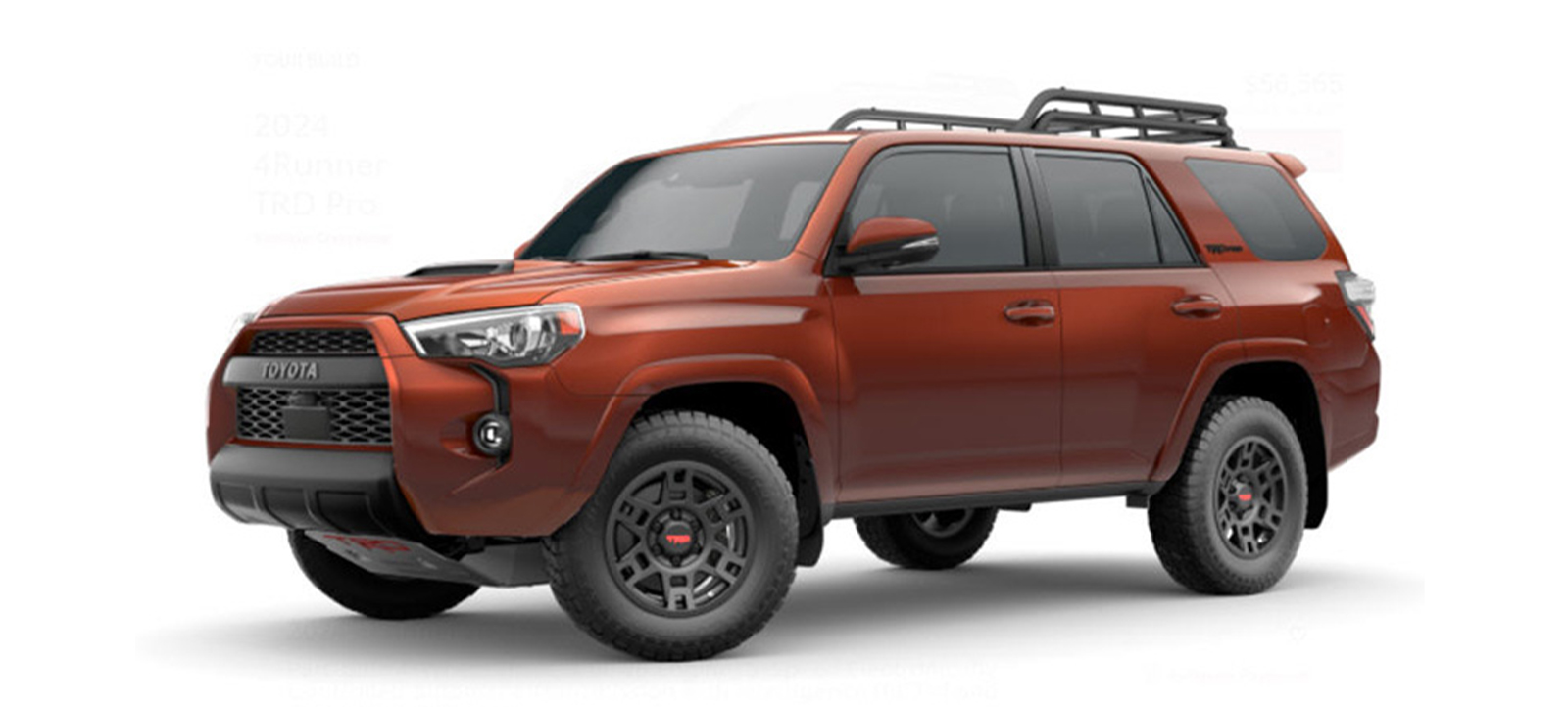 Toyota 4Runner TRD reddish orange on white background